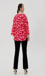 FLORAL PRINT ROUND NECK Φλοράλ- Mπλούζα- με -Μακρύ-Μανίκι-VERTICE - Image 2