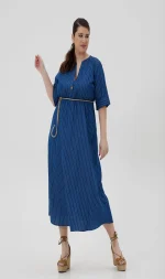 Φόρεμα-Τζιν-V-neck-VERTICE